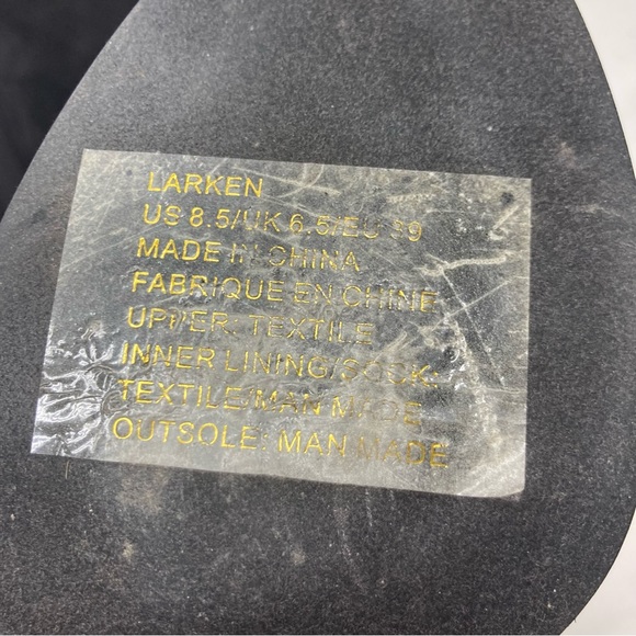 Just Fab Larken Faux Suede Over the Knee Black Boots SZ 8.5 Chunky Heel Side Zip - Picture 9 of 11